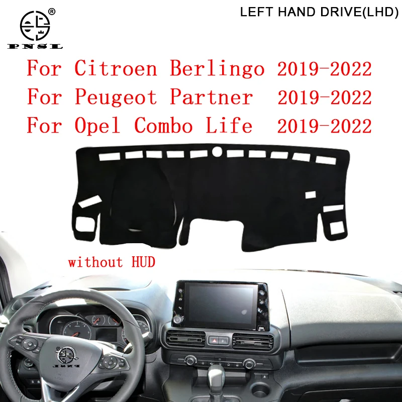 For Citroen Berlingo Peugeot Partner Opel Combo Life 2019~2022 Dashboard Cover Pat Dash Board Mat Carpet Dashmat Cape dust-proof