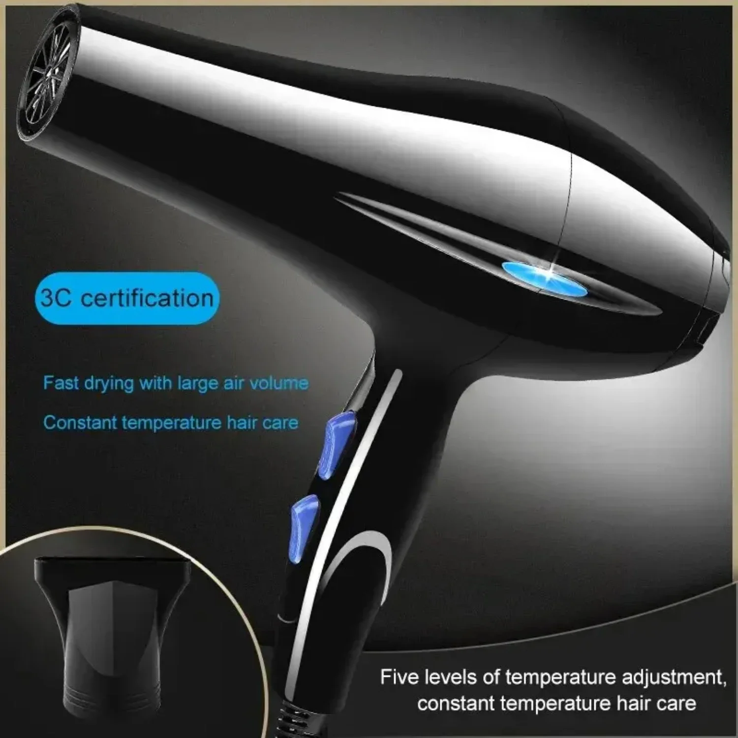 Beautiful Hair Easily with this Stylish Hair Dryer. Ergonomic Design for Comfort and Effortless Styling. Dual Voltage for Worldw