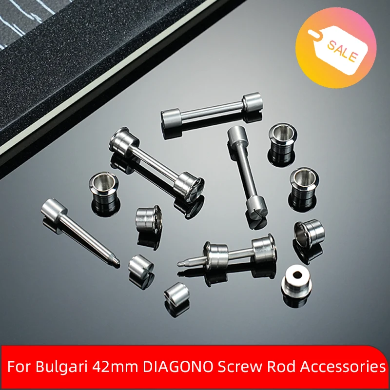 For Bulgari 42mm DIAGONO Screw rod 101881 101880 101879 102060 End Link Stainless Steel Screw Pin Sleeve Repair Accessories