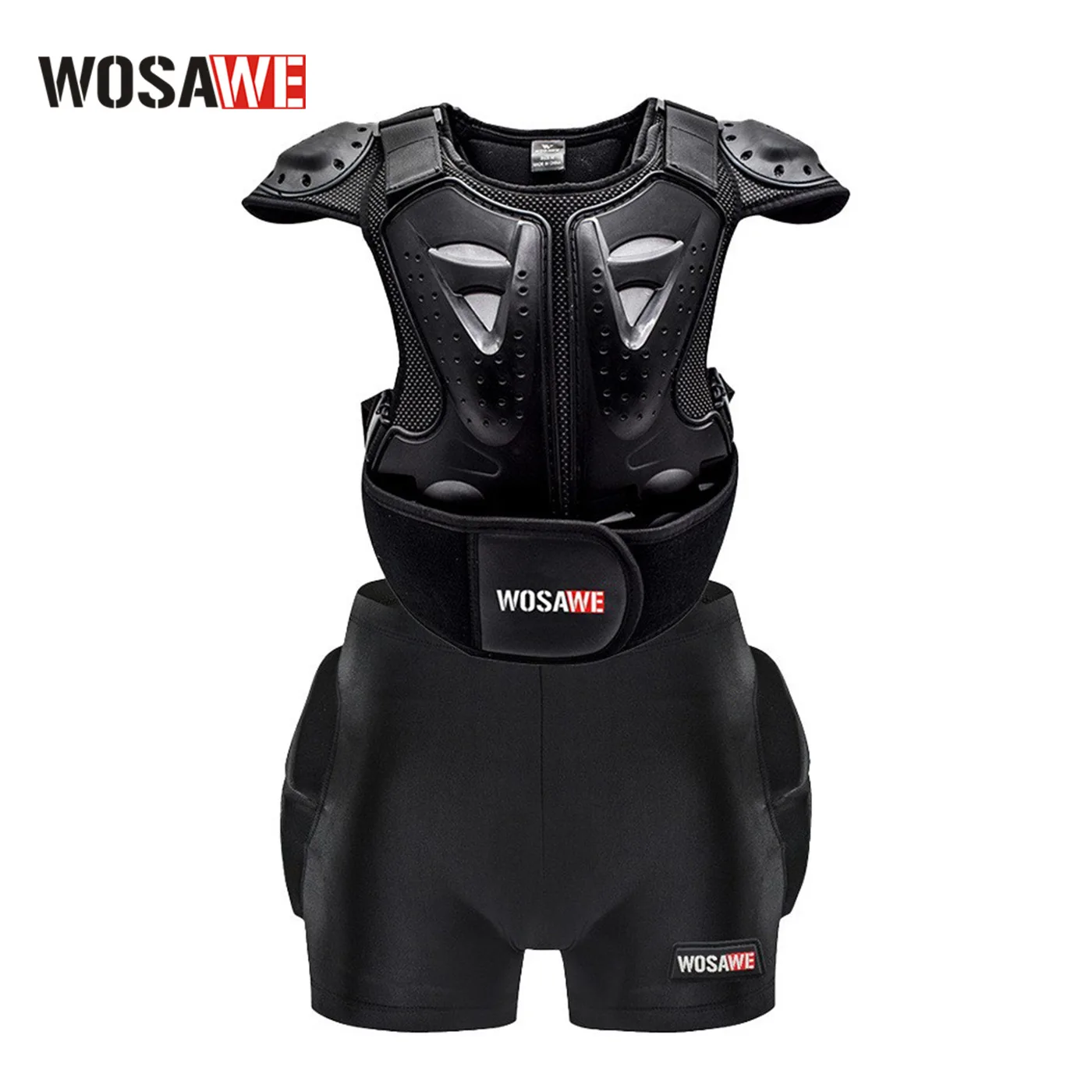 WOSAWE Kids Chest Vest Motocross Waistcoat Motorcycle Chest Back Shoulder Vest Child Cycling Racing Skateboarding