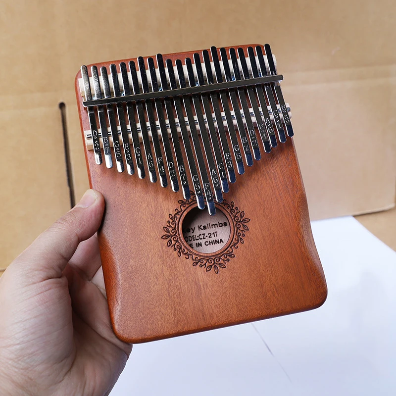 Moscow in stocks Kalimba 17 Key Thumb Piano  Handguard Wood Mahogany Mbira Musical Instruments Kalimba Piano Creative Music Box