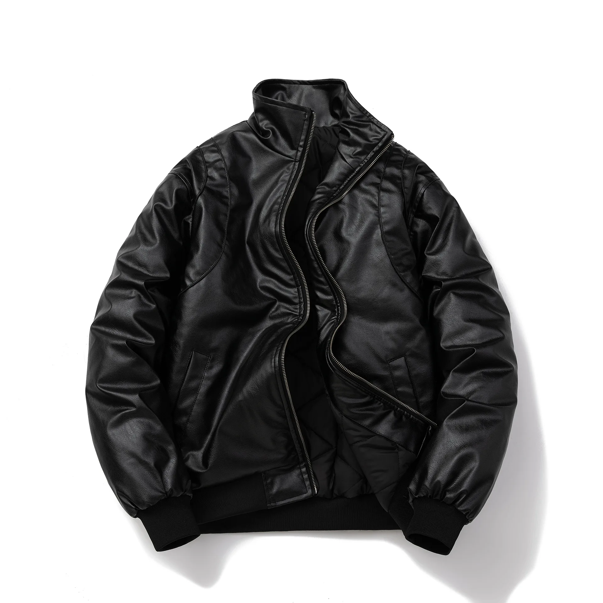 

Мужская кожаная куртка, зимняя, с вышивкой, мотоциклетная, женская, винтажная, в стиле хип-хоп, теплая, с мехом, для пар, в уличном стиле