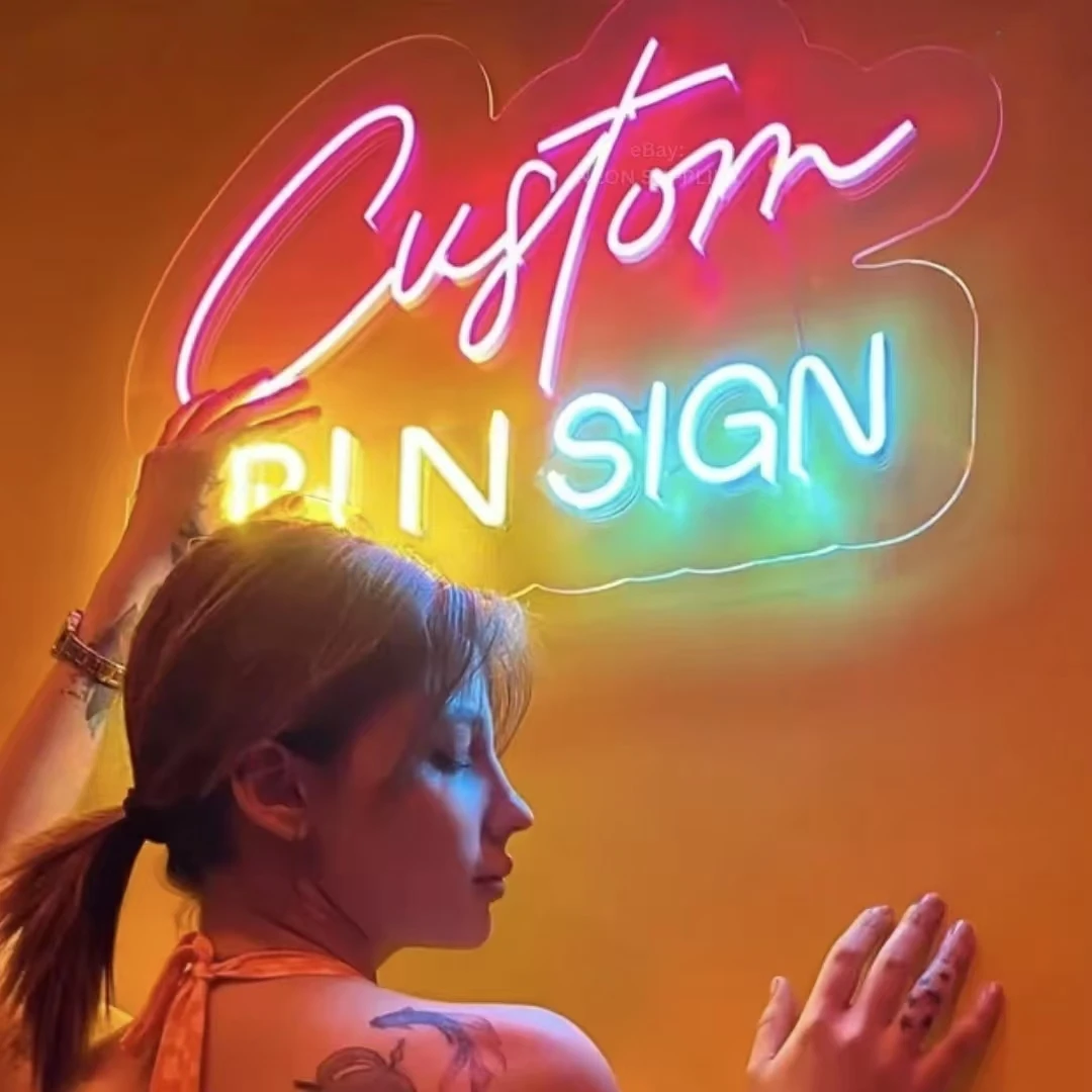 

Custom Neon Sign Personalized LED Neon Light Acrylic Wall Decor for Wedding Birthday Party Game Room Office Business Logo Name P