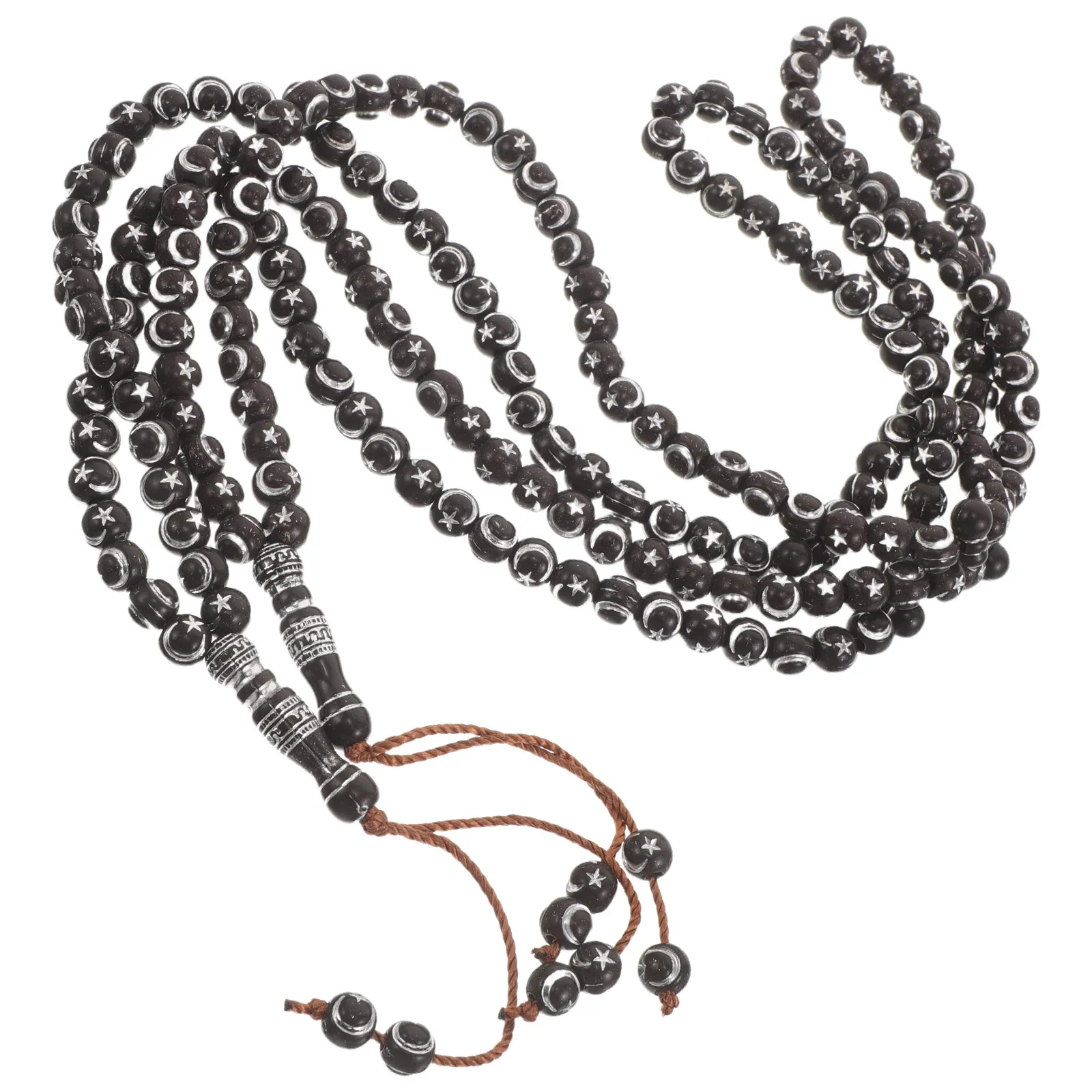 

2Pack 99 Bead Tasbih Acrylic Islamic Prayer Rosary Muslim Rosary String Dhikr Beads Ramadan Eid Gifts 99 Bead Tasbih Necklace