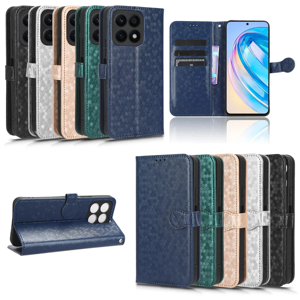 For Huawei Honor X8A Flip Wallet Cover For Huawei HonorX8A X 8A CRT-LX1 LX2 LX3 Case Leather Magnetic Luxury Phone Bags Cases image 6