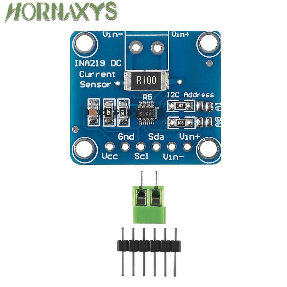 1-10pcs MCU-219 INA219 I2C Zero Drift Bi-directional Current Power Monitoring Sensor Module Sensor Breakout Monitoring Modules