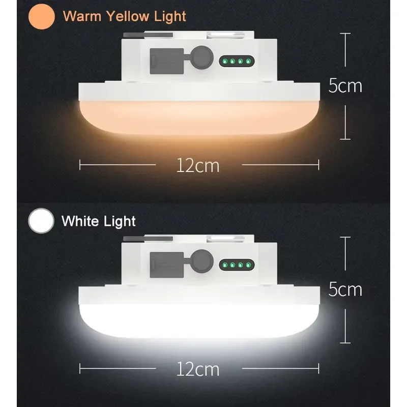 7200mAh Portable Camping Light Magnetic Tent Bulb Dimmable Emergency Lamp 2000mm Waterproof Outdoor Work Light for Hiking