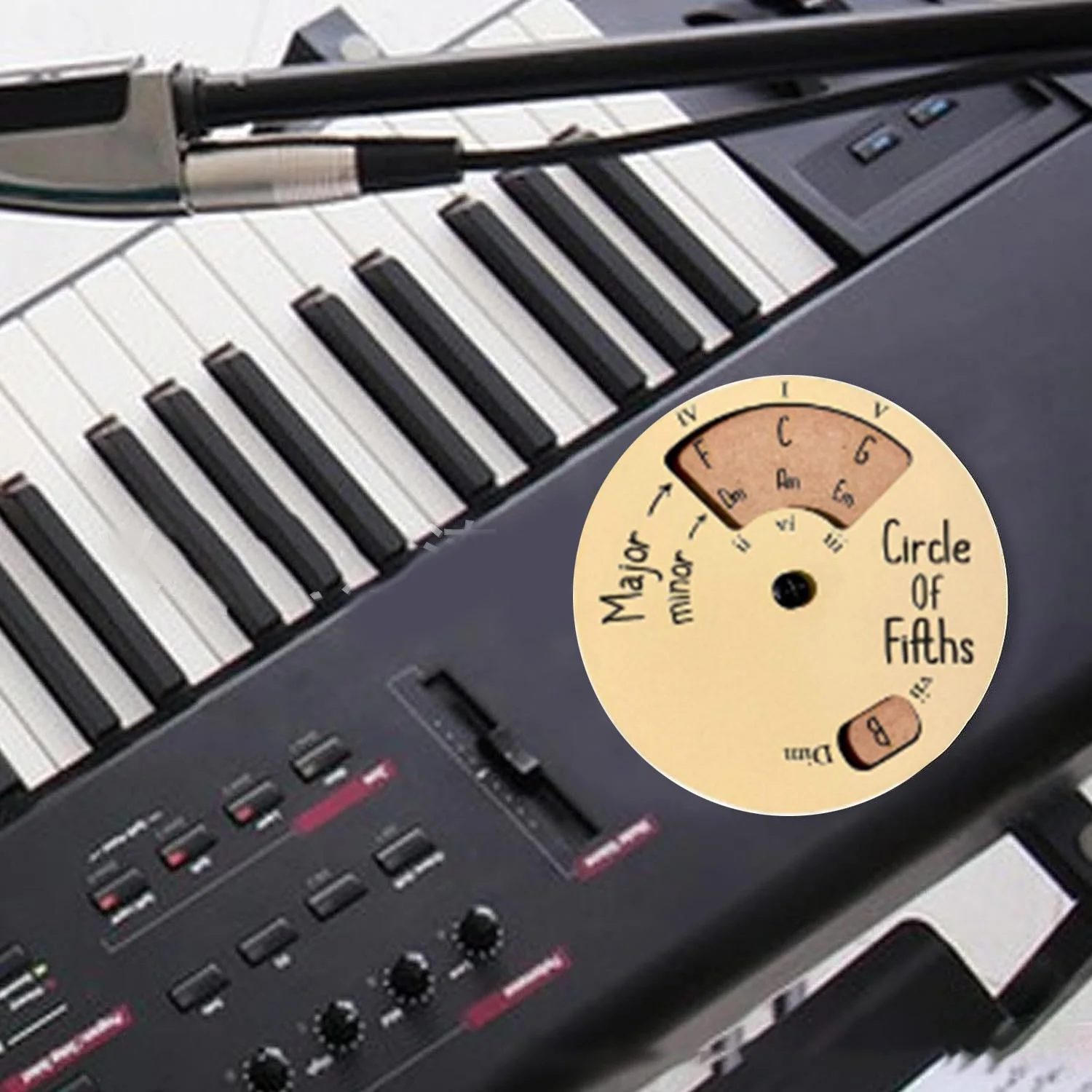 1pc Chord Wheel Melody Tool Circle Wooden Musical Educational Tools For Note Chords Violin Piano Musical Instruments Equipment