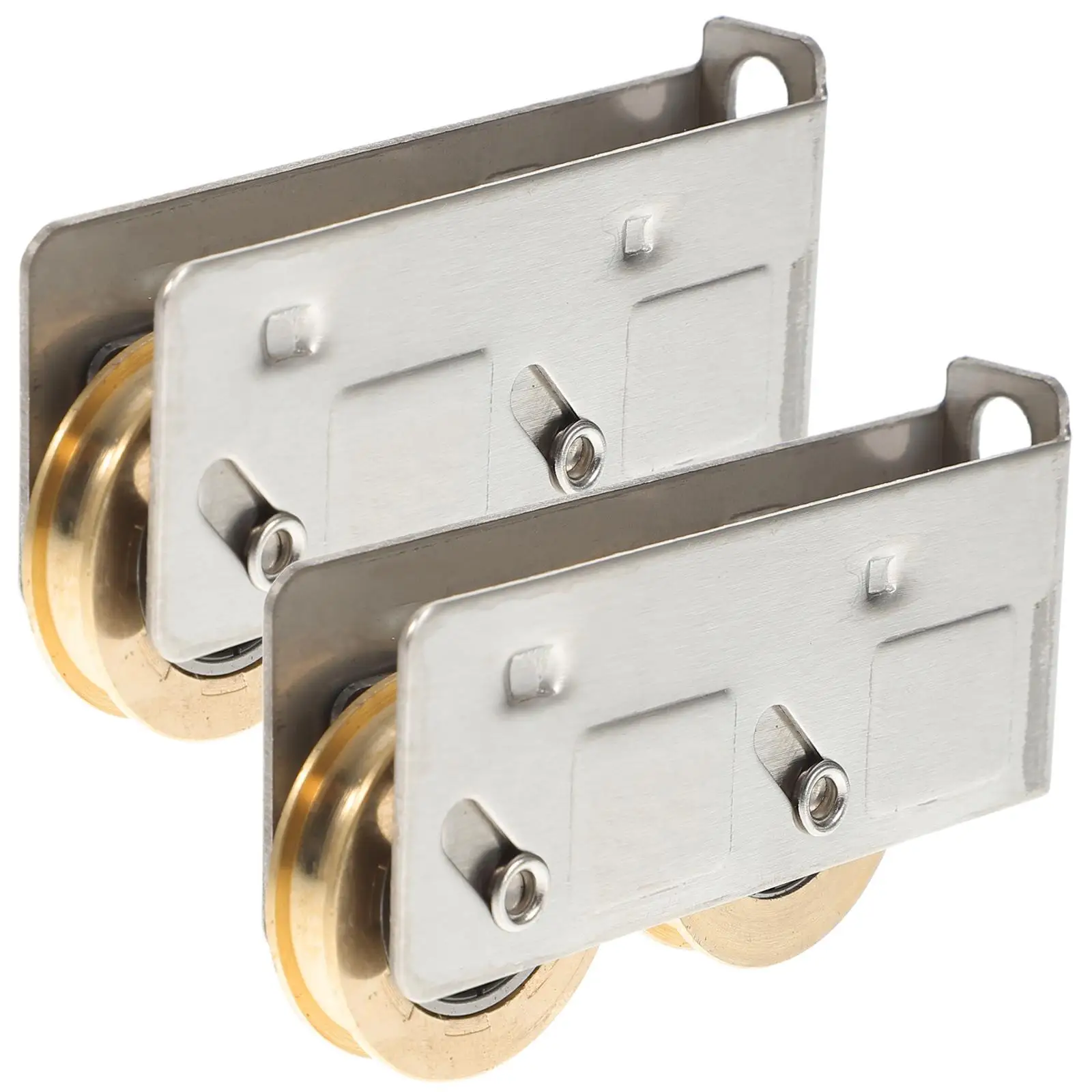 

2Pcs Sliding Copper Wheel 22mm Stainless Steel Door Roller Replacement Patio Screen Door Wheels Hardware Track