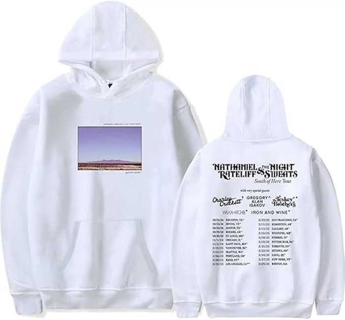 Nathaniel Rateliff Merch South of Here Tour 2025 풀오버 스웨트셔츠