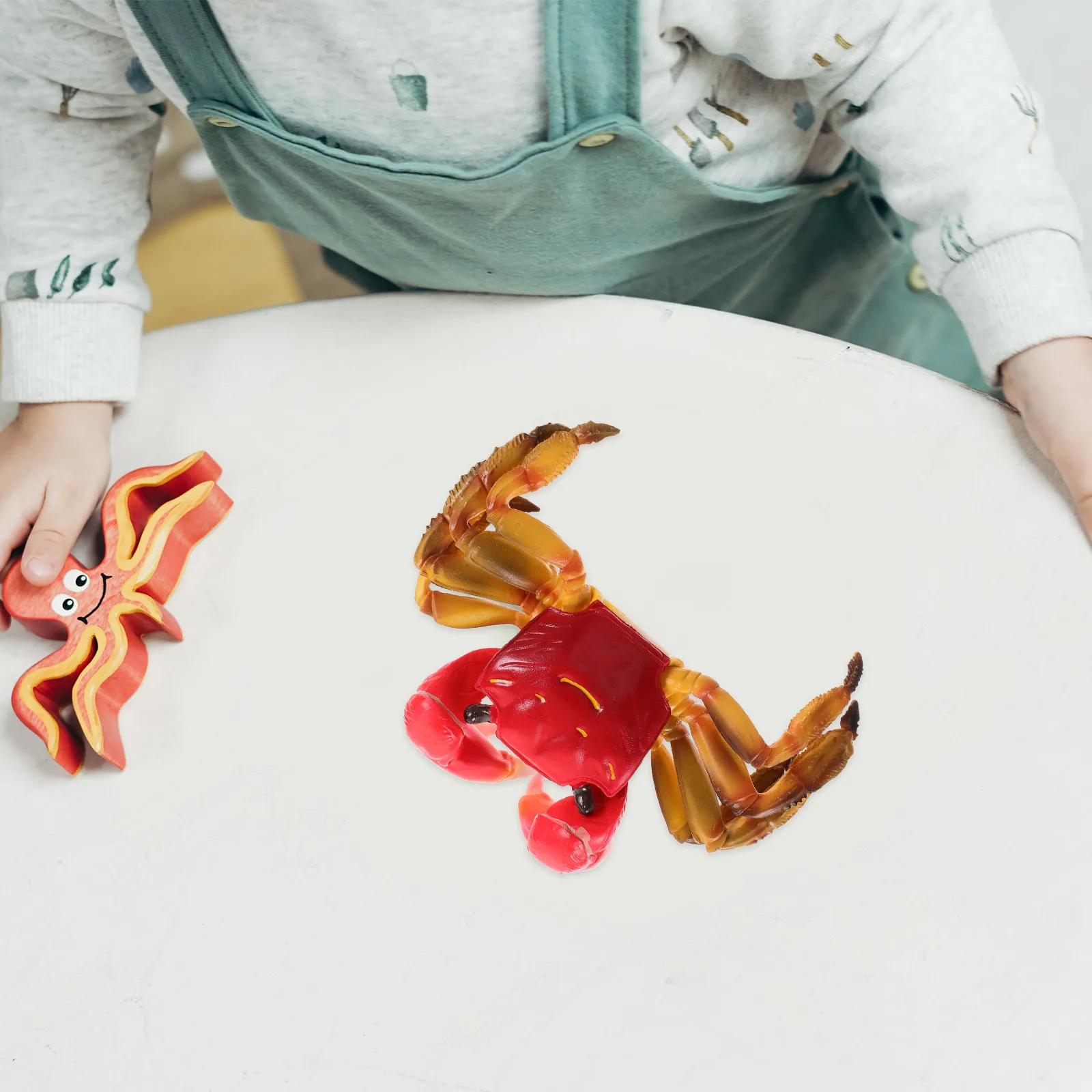

Реалистичная пластиковая фигурка краба для аквариума, террариума, дома, офиса, обучающий инструмент, креативное украшение в виде морского животного
