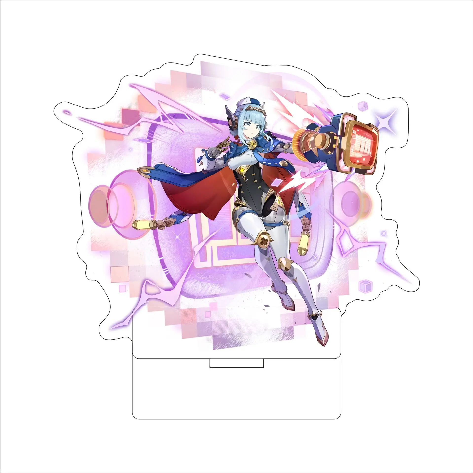 ملحقات Genshin Impact Ineffa - بطاقة قائمة، شارة، ورق ملون من الأكريليك ساندويتش، زخرفة مغناطيس الثلاجة - هدية محلية الصنع