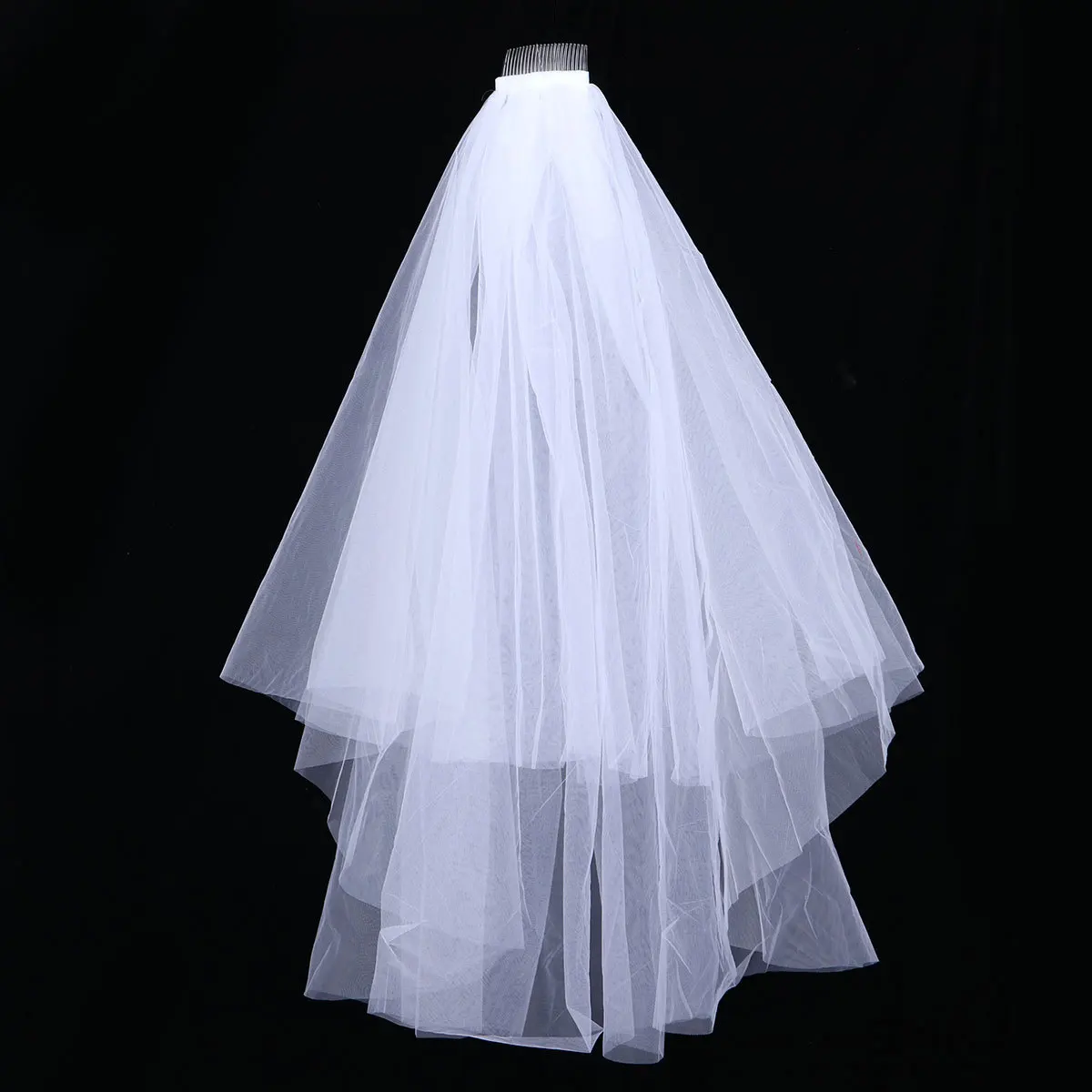 

Luxury Cathedral Wedding Veil Elegant Bride Accessory with Comb Easy to Wear on Hair for Special Day Bridal Veils