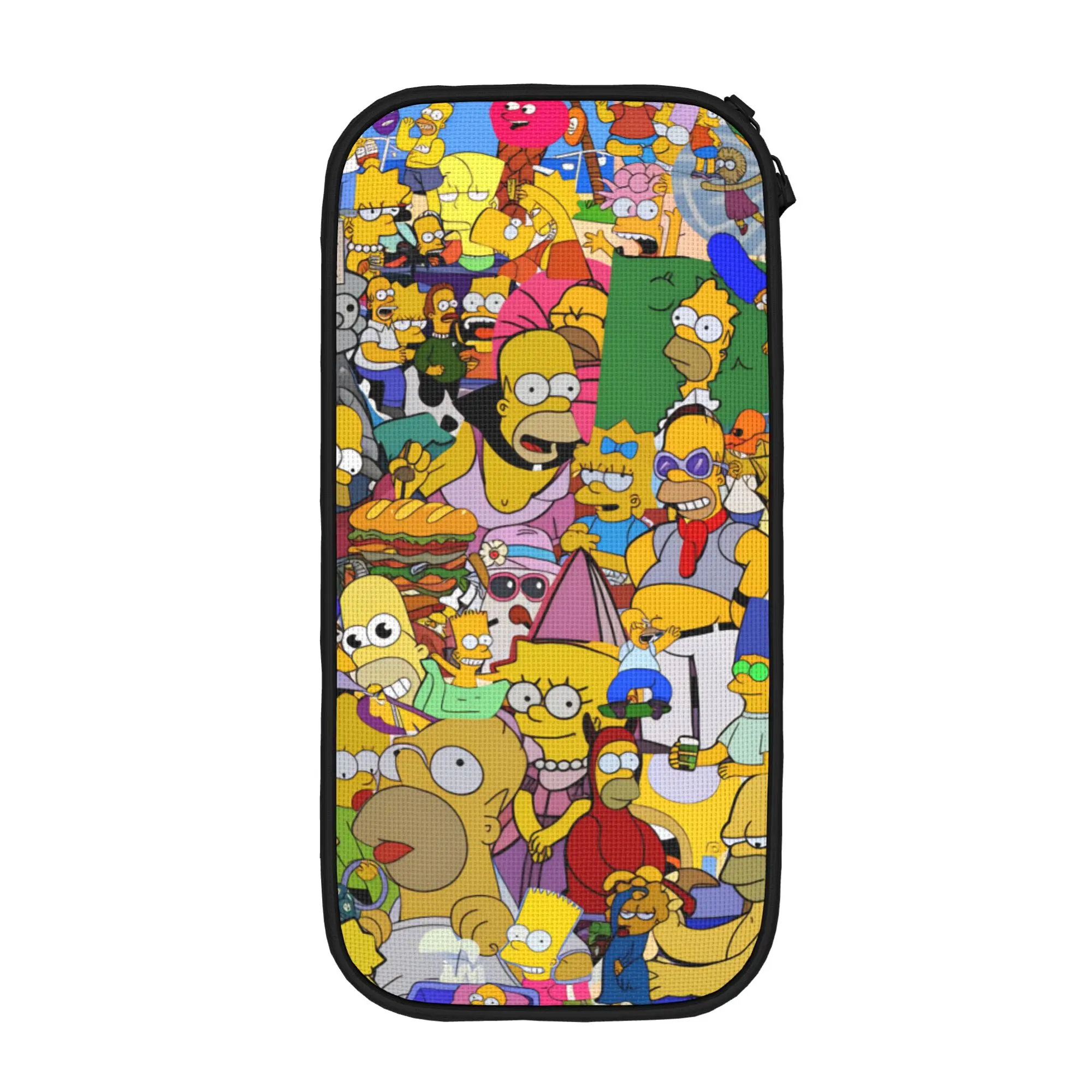 Retro-Federmäppchen mit lustigen S-Simpsons-Cartoon-Charakteren, Gruppen-Federtasche, Federmäppchen für die Schule, Federmäppchen für Mädchen, Reißverschluss-Design, Schulbedarf – Detail 3