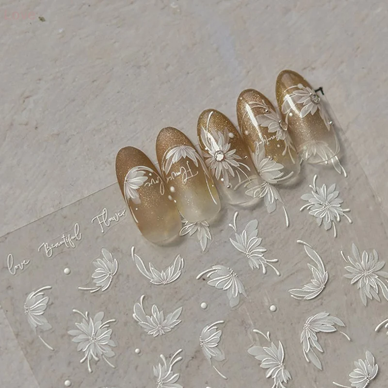 [L&P] ملصق أظافر على شكل داليا داينتي مجسم لتخفيف الأظافر ملصق لاصق لتزيين الأظافر بنفسك