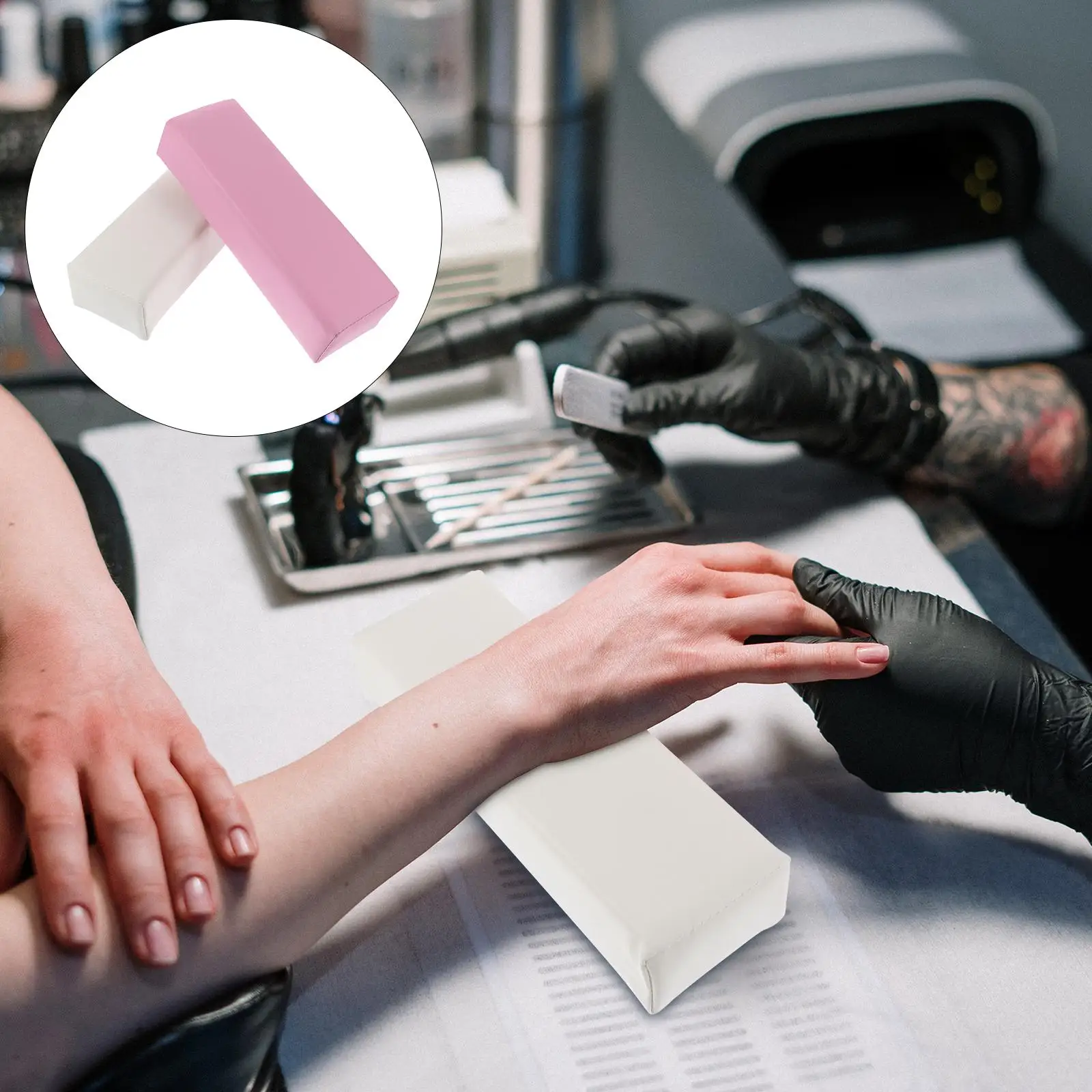 2 個ネイルハンドパッドプレミアム素材レスト枕スポンジ快適な治療マニキュア家庭用クッション