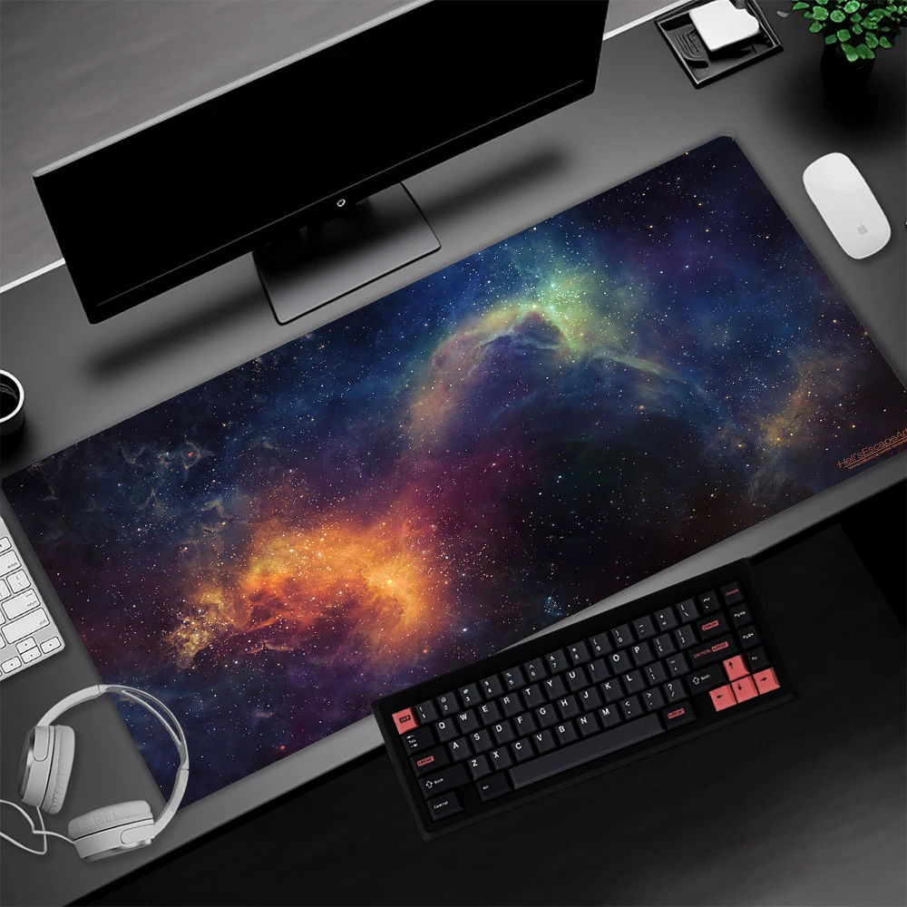 Large Desk Mat Universe Computer Pad Starfield Gamer Accessories Galaxy Office Protector Milky Way Mouse Pad Xxl Space Mousepad