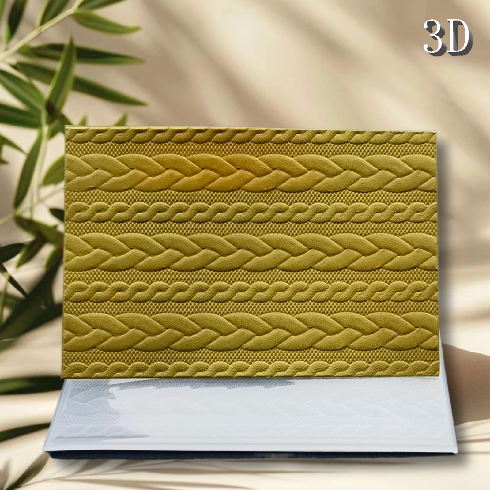 1pc newly arrived 3D embossing folder - natural woven rattan texture background, convenient embossing for making cards and scrap