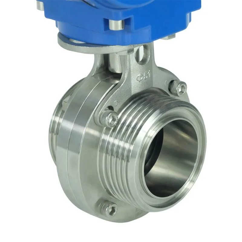 

DKV DN50 2-дюймовый 24 В постоянного тока пищевой нержавеющая сталь 316, санитарный дроссельный клапан с резьбой и электрическим приводом