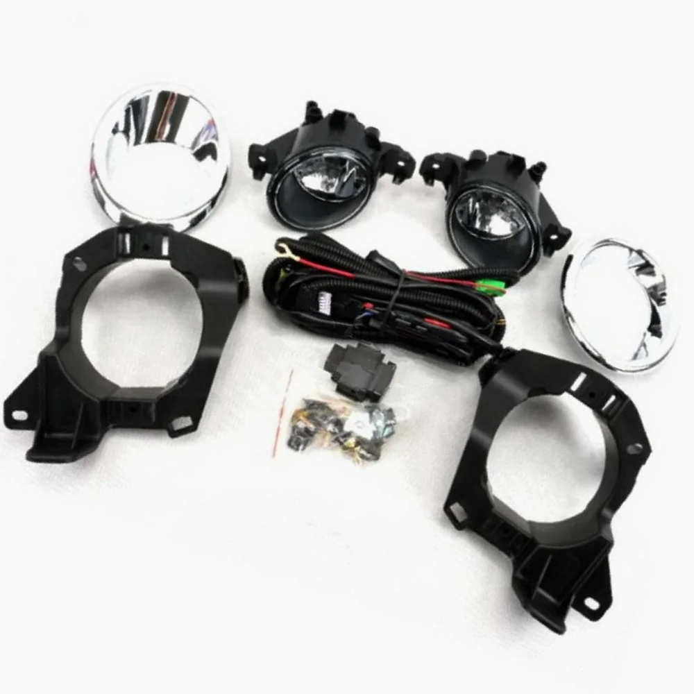 

Car Fog Lamp Assembly compatible for Nissan Pathfinder 2013- 2016, Halogen Fog Lamp Blub + Frame + Bracket + Harness + Switch