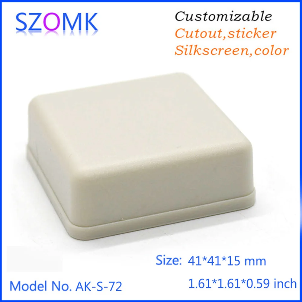 1Pcs 41*41*15mm custom plastic enclosure for pcb design electronics equipment housing szomk high quality plastic housing box