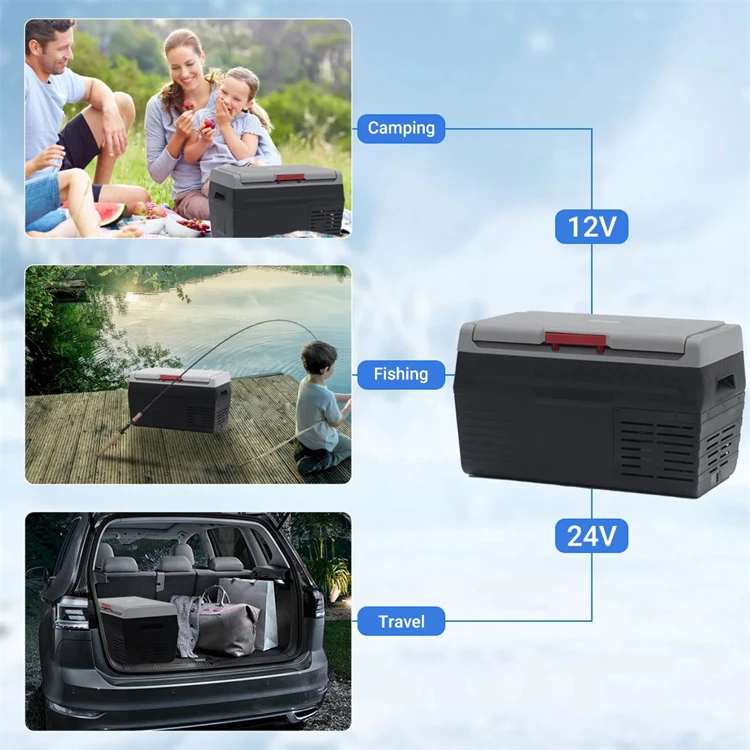 Overseas Stock Free Standing DC 12V Small Camping Fridge Mini Portable Refrigerator