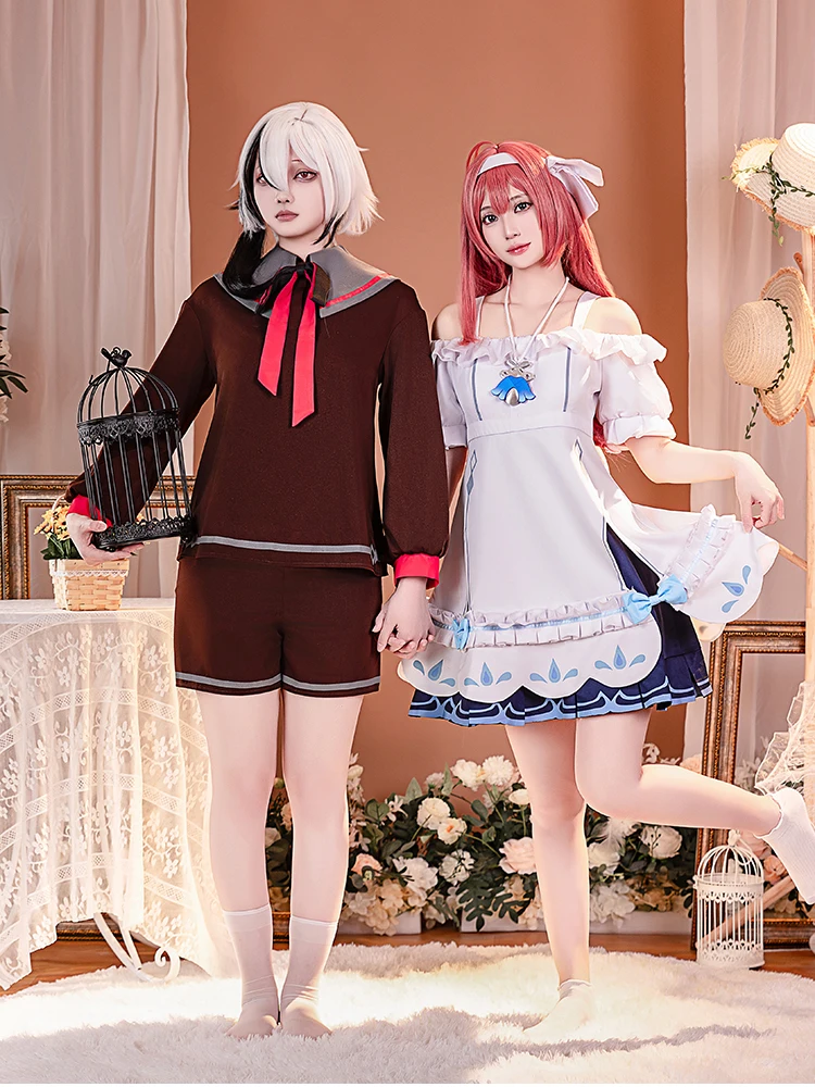 

Игра Genshin Impact Clervie/Arlecchino Косплей Костюм Хэллоуин Вечеринка Рождество Ролевые игры Комикс В наличии Женский размер XS-XXL