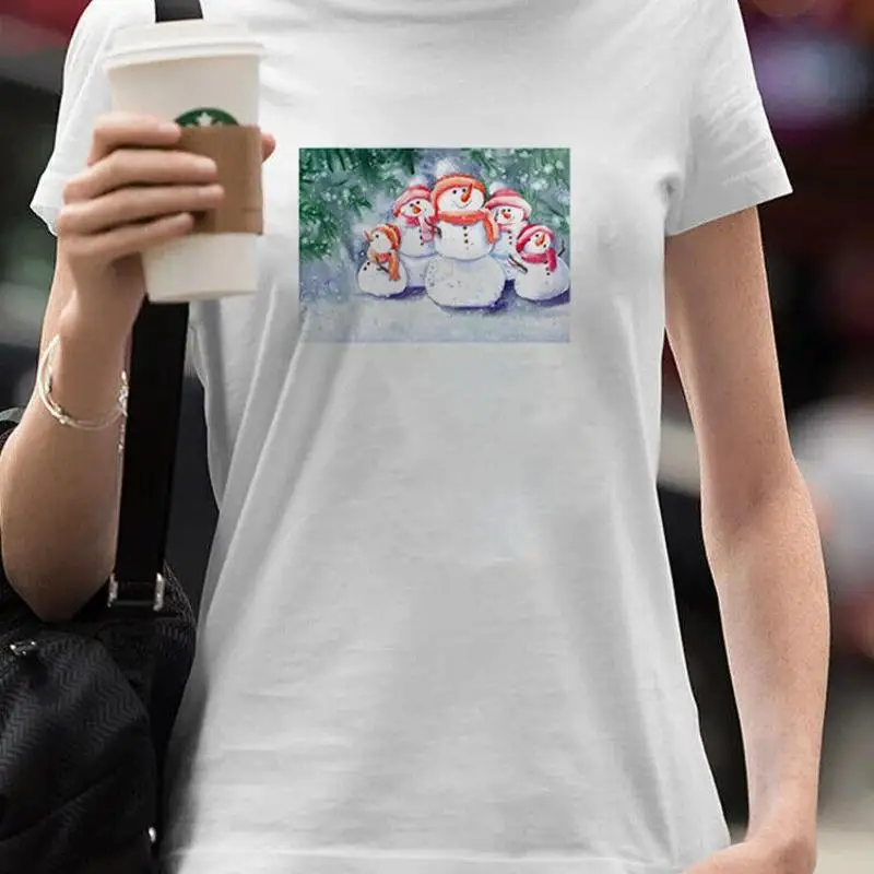 

Рождественский Санта-Клаус, Новый год, винтажная женская футболка с принтом, топы для женщин