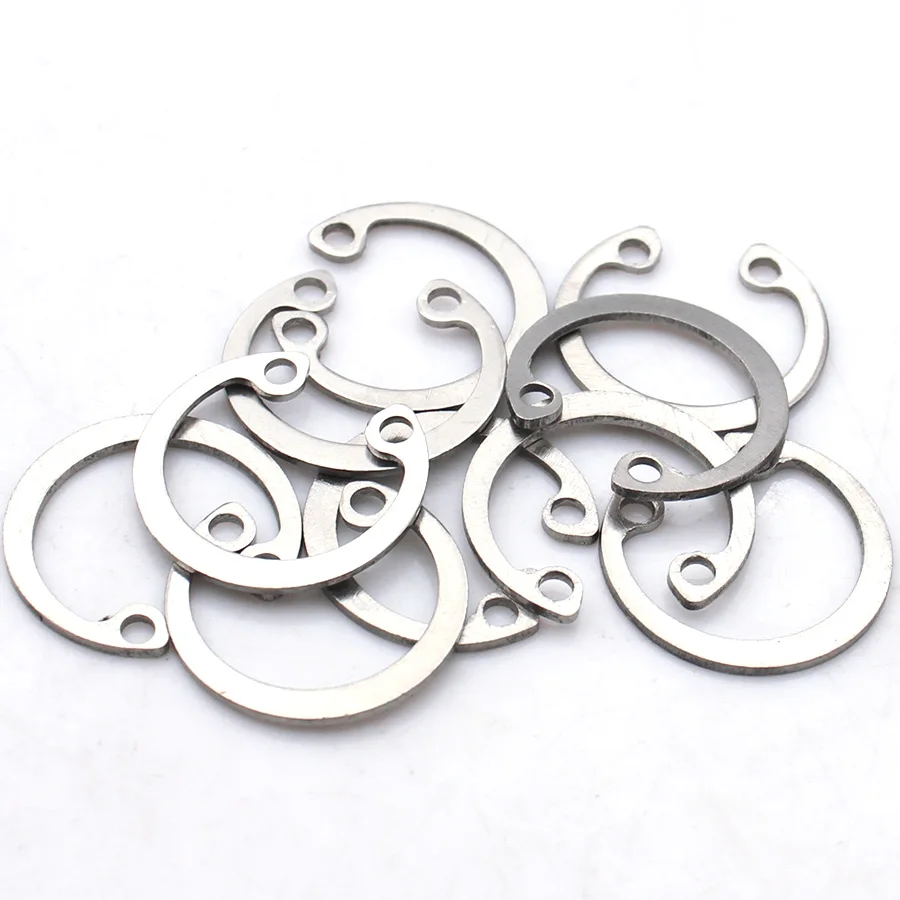 1-50pcs 304 Stainless Steel Internal Circlip Retaining Ring GB893 Bore Snap Rings C Type Washers M8 M9 M10 M12 M13 M14 M15