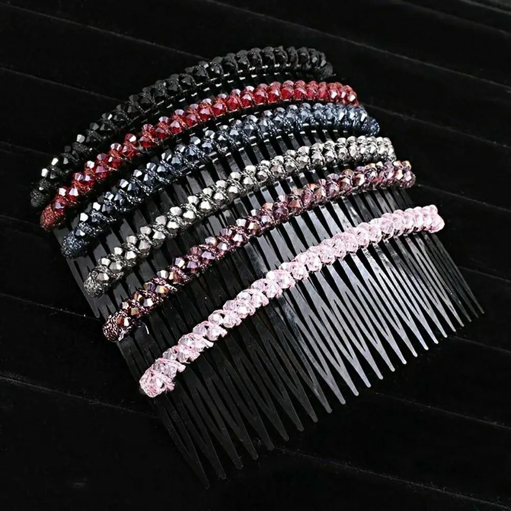 Elegant Vintage Headband For Girls Rhinestones Hairpins Girl Bangs Clip Women Hair Comb Crystal Hair Clips Korean Barrettes