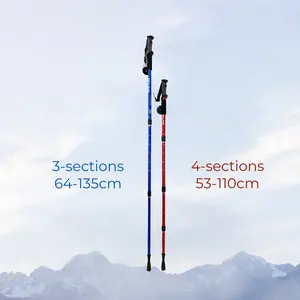 Retractable telescopic stick, self-defense, retractable sugarcane, expandable, trekking baton pole, walking climbing, retractable, 3 s, 64-135cm 8 Main Sales Personal Defense Personal Defense - №6