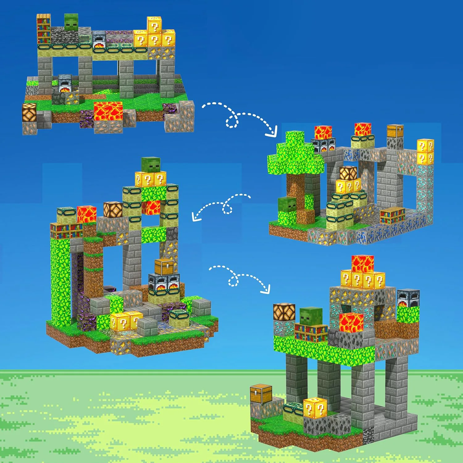 10-200 قطعة كتل مغناطيسية لعبة الألغام المغناطيس العالم لعب للبنين بنات الجذعية مونتيسوري مكعبات الحسية لعبة اللعب هدية