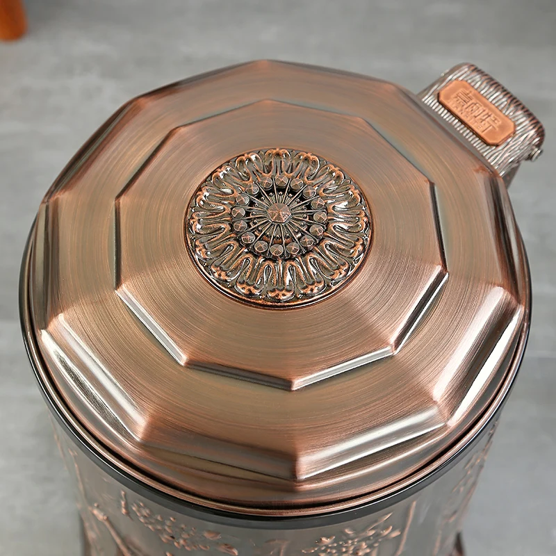 

Средневековое ретро-бытовое мусорное ведро высокого качества, американская роскошная гостиная, ванная комната, туалет, подходит для украшения интерьера