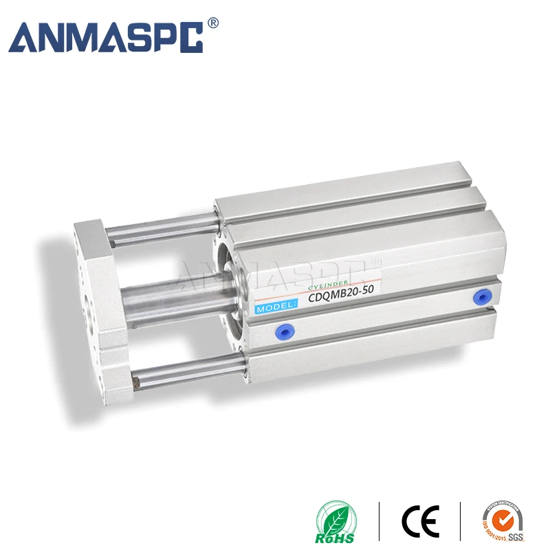 Three-axis Three-bar CQMB Series With Guide Rod Cylinder CDQMB12-30  CDQMB20-50 Thin Pneumatic Cylinder