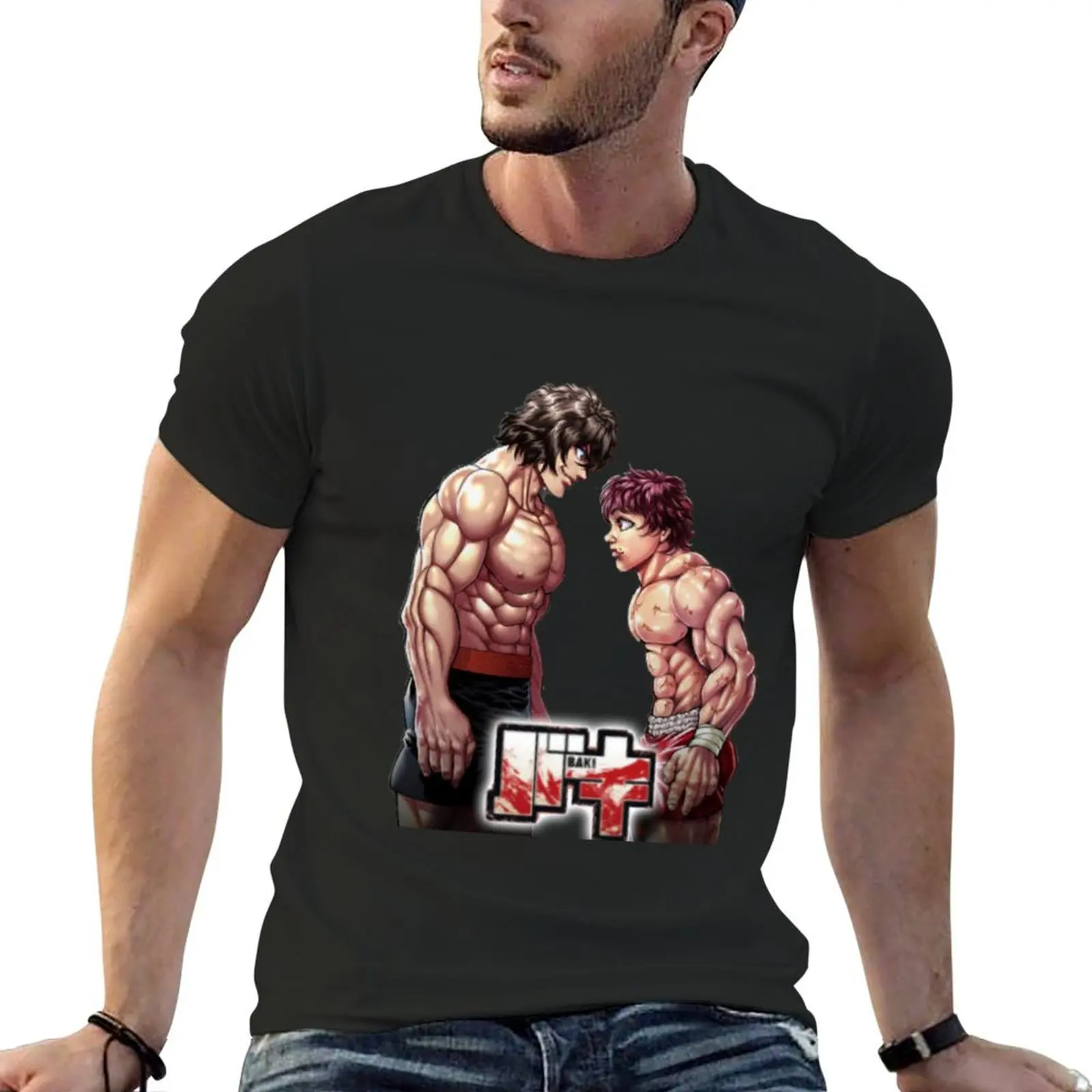 

Old Baki VS New Baki Hanma fanart T-Shirt oversized t shirt heavyweights blanks outfits for men