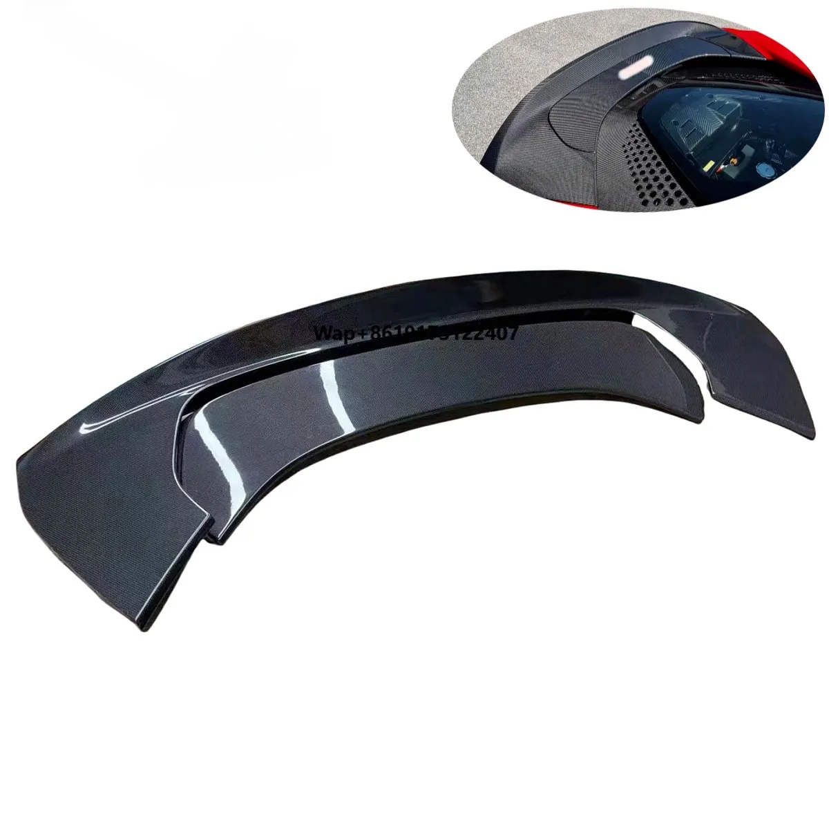 High Quality OEM Style Carbon Fiber Single Deck Rear Spoiler for  SF90 Trunk Wing