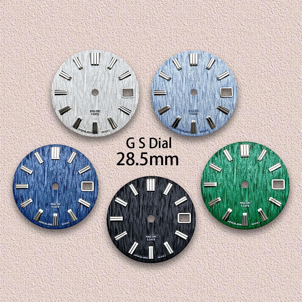28.5/29.5/35mm Arab/Panda/3D Wave S/G S Watch Dial Fit NH35/36/38/VK63/64 Movement Green Luminous Watch Modification Accessories - view 3