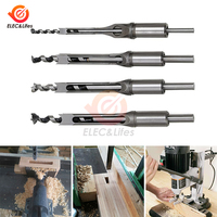 1/4Pcs Square Hole Twist Wood Drill Bit Set 1/4 5/16 1/2 3/8 Inch DIY Furniture Woodworking Tool Punch Auger Saw Metal Drill Bit