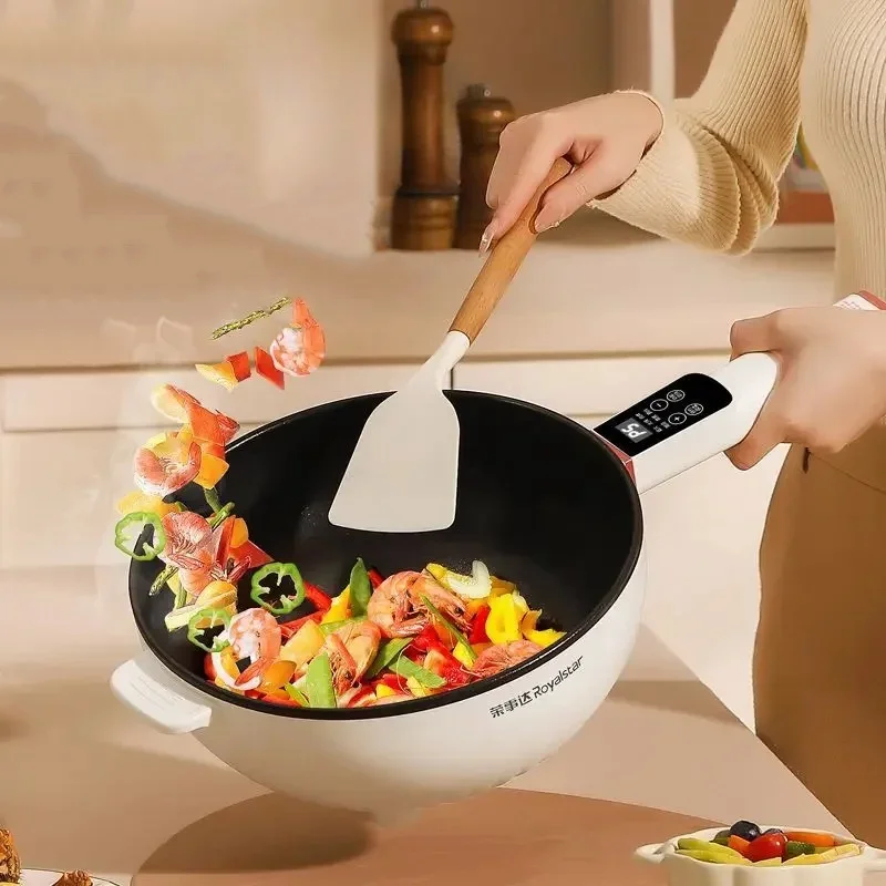 

Electric wok, one-in-one for cooking, multi-functional electric cooker, highpower frying and steaming one-piece electric hot pot