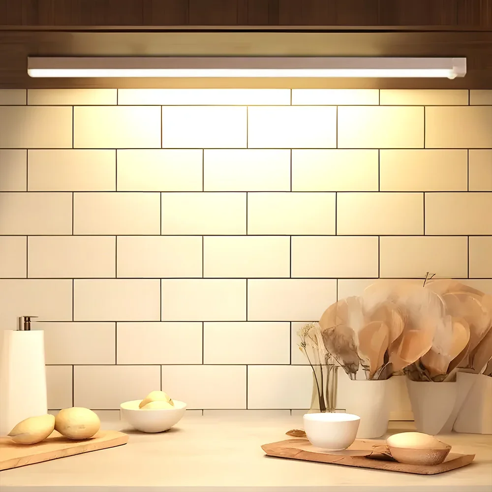 1PC Motion Sensor Light Wireless LED Night Light Type C Rechargeable Light Cabinet Wardrobe Lamp Staircase Backlight ﻿