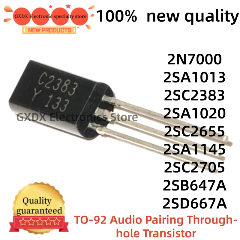 50Uds D667 B647 C2708 A1145 C2655 A1020 C2383 A1013 N7000 2SA1013 2SC2383 2SA1020 2SC2655 2SA1145 2SC2705 2SB647A 2SD667A TO-92