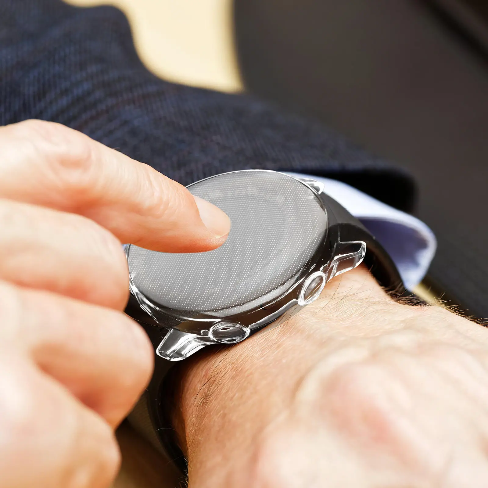 

Plating Case Tpu Transparent Protective Cover For Full Protection Access To All Controls Watch