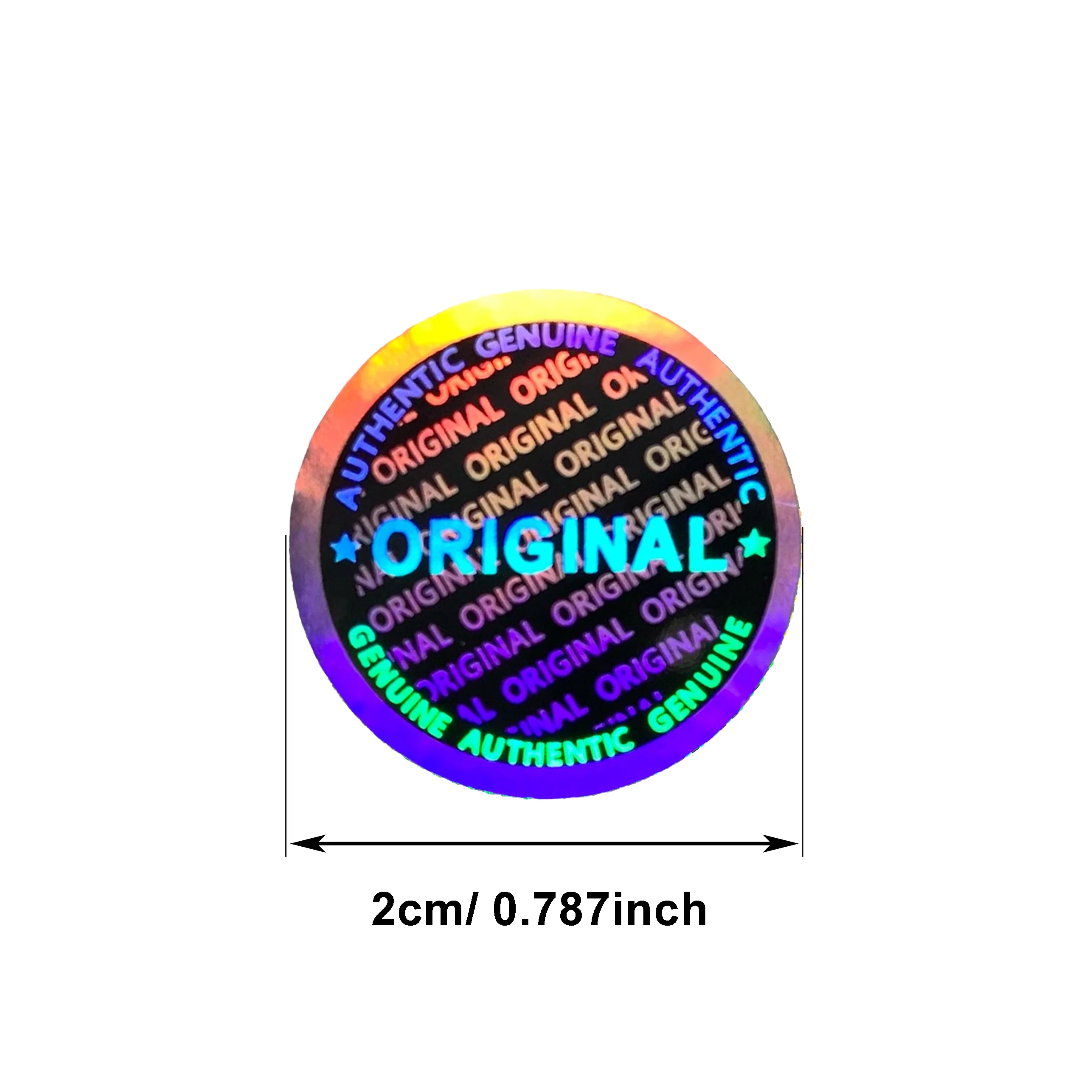 245pcs/490pcs Round 20x20mm Laser Holographic Sticker Original Tamper Proof Security Hologram Stickers for Warranty Sealing