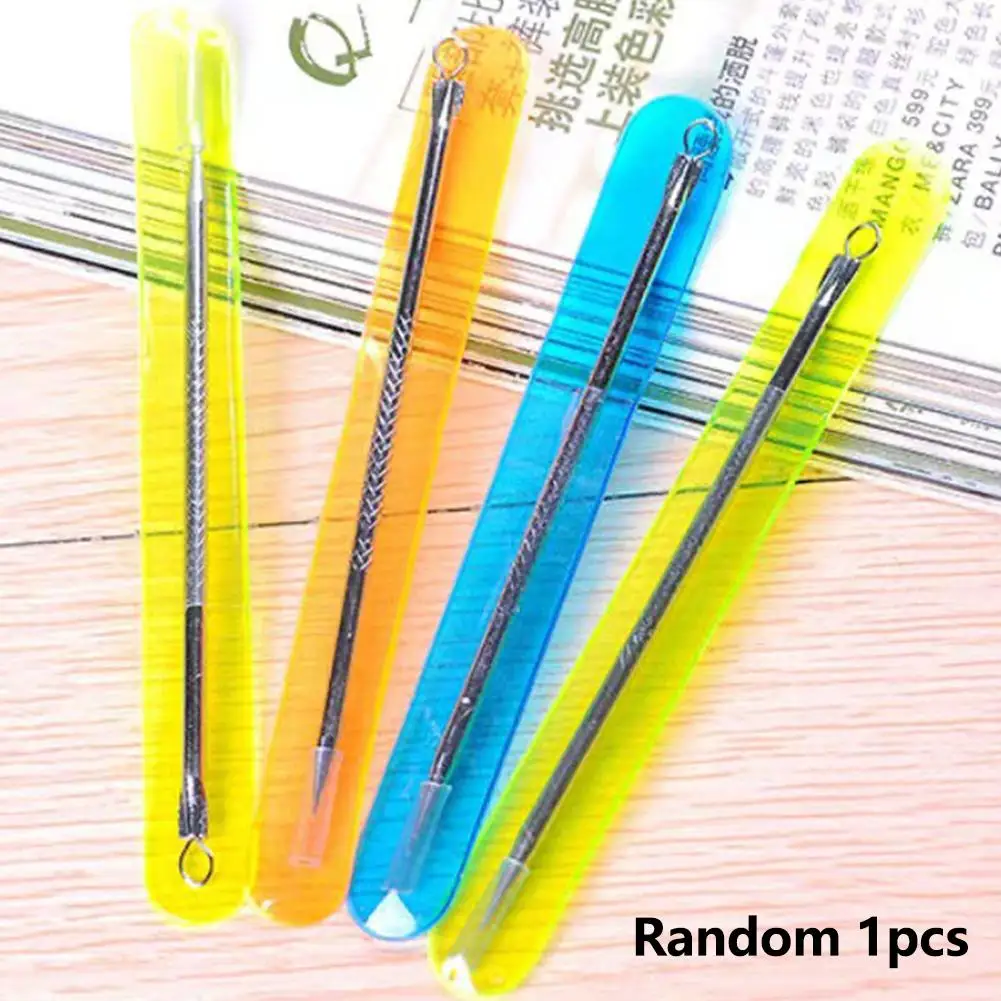 1pcs Rvs Acne Verwijdering Naalden Knijpen Schoonheid Cosmetische Cleaner Remover Gezicht Gereedschap Huid Mee-eter Puistje P3M0