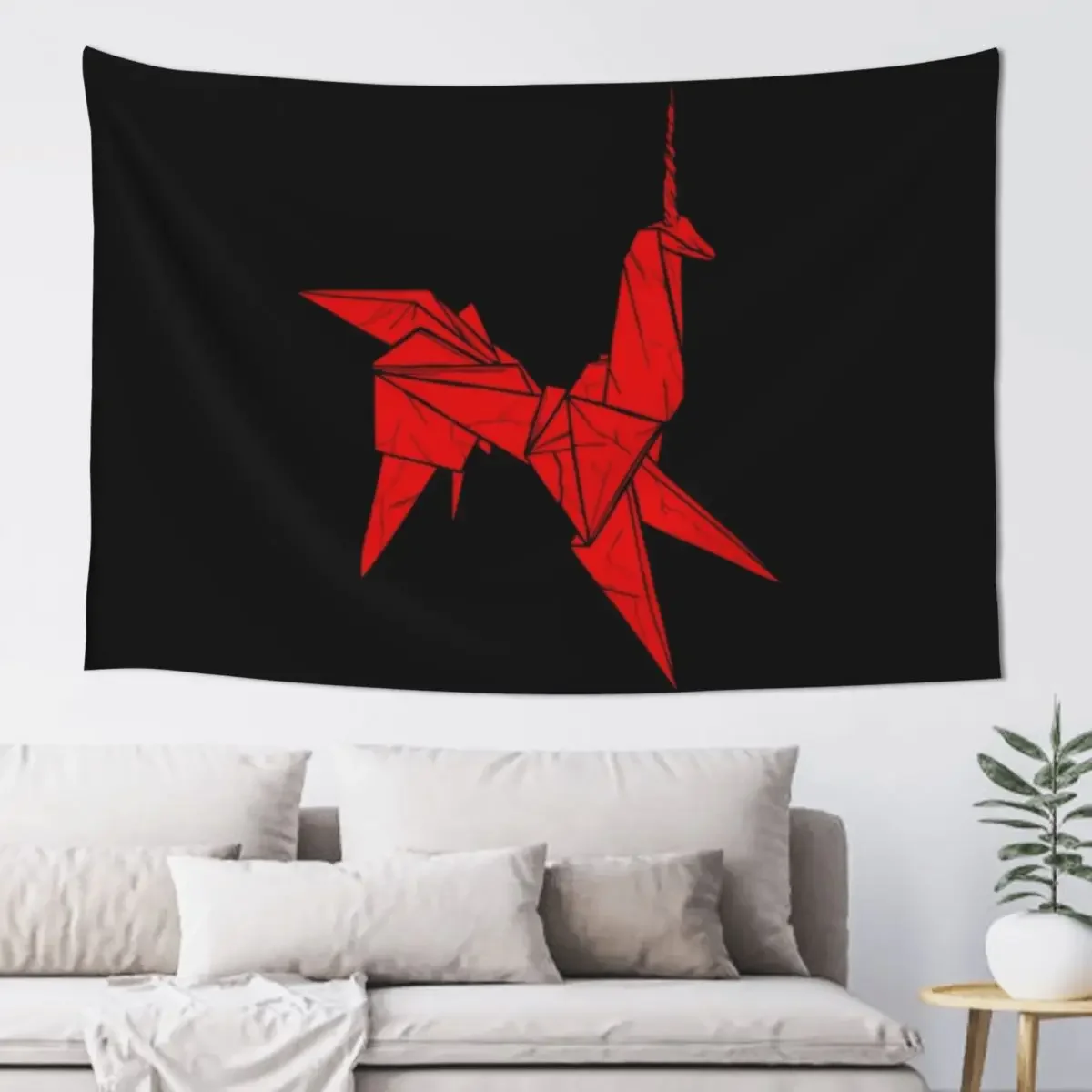 

Gaff's Origami Unicorn Tapestry Things To Decorate The Room Carpet Wall Tapestry