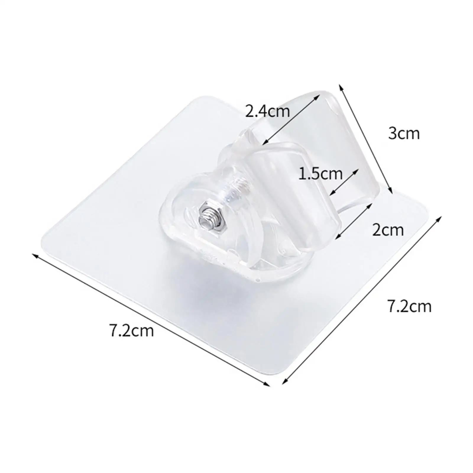 

Shower Head Holder Punch Free Wall Mount Fixed Base Plate Shower Hose Holder for Apartment Hotel Bathroom Restroom Home