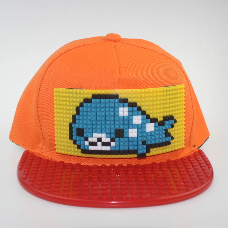 Männer Frauen Jungen Mädchen Baseball mütze Mützen Hysterese DIY Bausteine personal isierte Hut von Pixel Pannel und Krempen – Detail 2