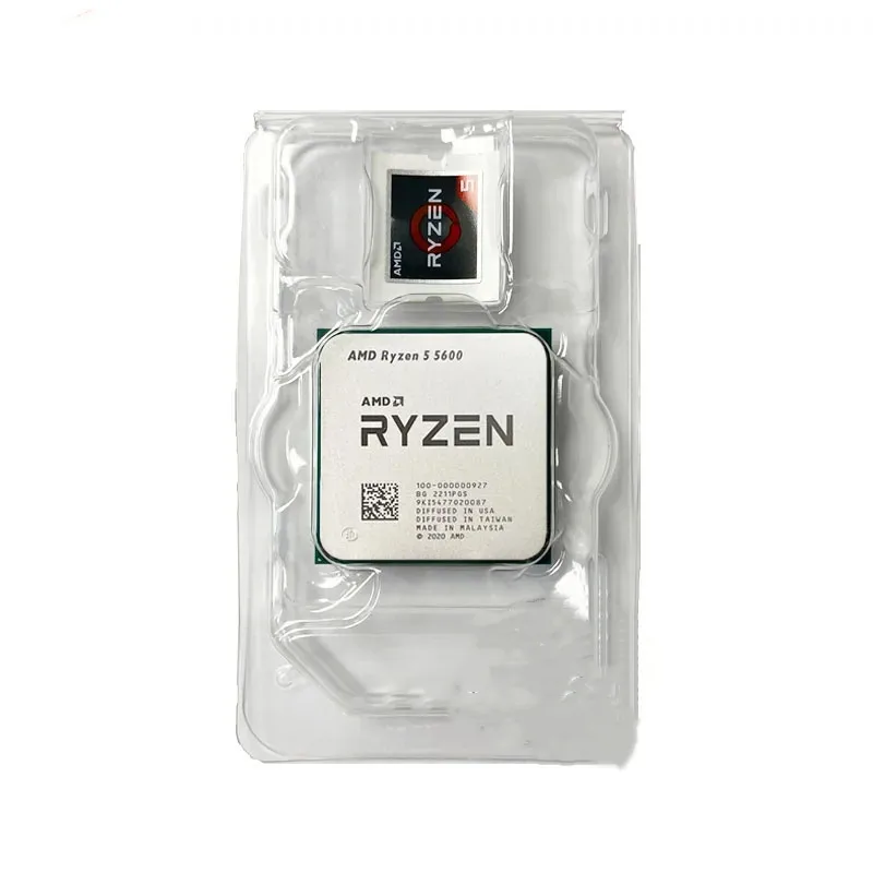 AMD For-Ryzen 5 5600 R5 5600 3.5 GHz 6-Core 12-Thread CPU Processor L3=32M 100-000000927 Socket AM4 New And Without Cooler