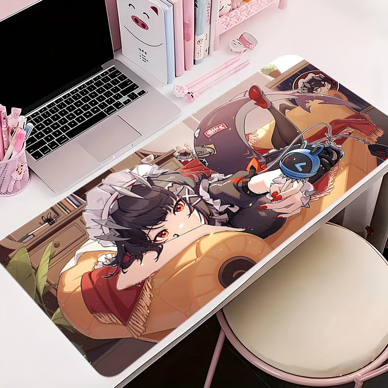سجاد ماوس كبير لوحة ماوس كبيرة ملحقات ألعاب الرسوم المتحركة لوحة Zenless Zone Zero Ellen Joe Kawaii Carpet Cabinet Keyboard Deskmat
