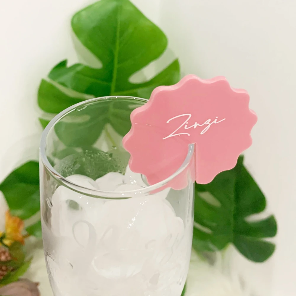 10pcs Drink Tags Personalised Wedding, Custom Acrylic Drink Tags for Hens Party, Cocktail Drink Decoration, Drink Tags